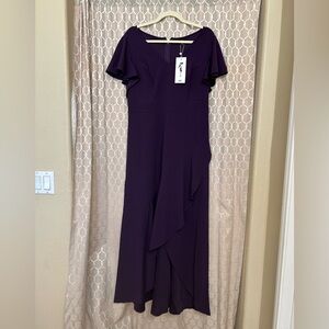 Chic Asymmetrical Purple Gown